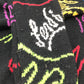 FENDI FZY463 AH3E 21AW ロゴマルチカラー アパレル ARTIST ALLOVER ニット クルーネック トップス セーター コットン メンズ ブラック