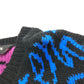FENDI FZY463 AH3E 21AW ロゴマルチカラー アパレル ARTIST ALLOVER ニット クルーネック トップス セーター コットン メンズ ブラック