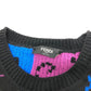 FENDI FZY463 AH3E 21AW ロゴマルチカラー アパレル ARTIST ALLOVER ニット クルーネック トップス セーター コットン メンズ ブラック