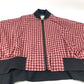 FENDI FJ6898 Check Logo Poncho, Long Sleeve, Polyester Jacket, Women's, Red