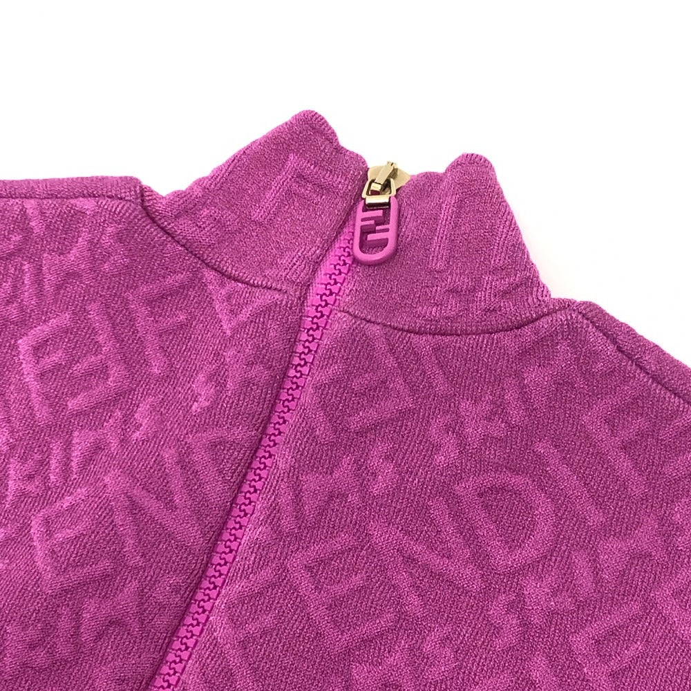 FENDI FZD917 Skims collaboration Zucca print back-zip mock neck short-sleeve rayon dress, pink, women's