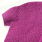 FENDI FZD917 Skims collaboration Zucca print back-zip mock neck short-sleeve rayon dress, pink, women's