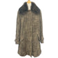 FENDI FENDI 365 tweed Apparel outerwear fur collar mid-length coat Long coat Viscose Brown Used