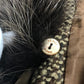 FENDI FENDI 365 tweed Apparel outerwear fur collar mid-length coat Long coat Viscose Brown Used