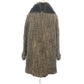 FENDI FENDI 365 tweed Apparel outerwear fur collar mid-length coat Long coat Viscose Brown Used