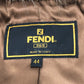 FENDI FENDI 365 tweed Apparel outerwear fur collar mid-length coat Long coat Viscose Brown Used