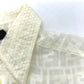 FENDI Zucca Pattern All-Over Sheer Apparel Top Blouse Long Sleeve Shirt Blouse Viscose Women's White