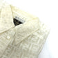 FENDI Zucca Pattern All-Over Sheer Apparel Top Blouse Long Sleeve Shirt Blouse Viscose Women's White