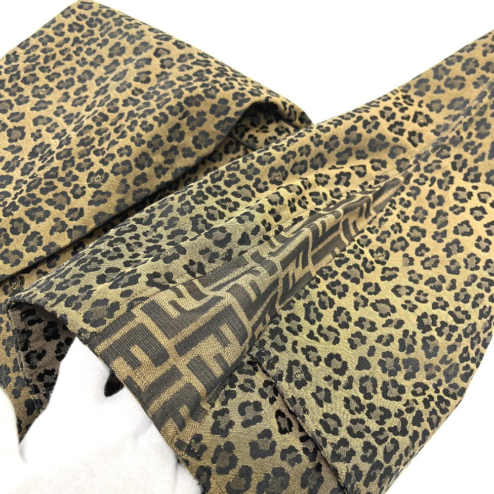 FENDI Leopard x Zucca Apparel Bottoms Trousers Pants Canvas Women's Brown