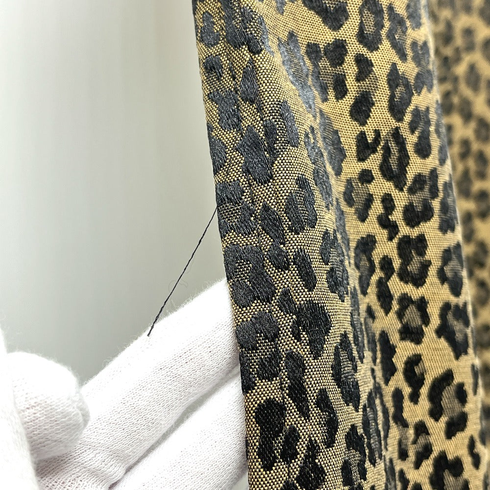 FENDI Leopard x Zucca Apparel Bottoms Trousers Pants Canvas Women's Brown
