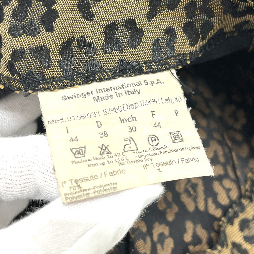 FENDI Leopard x Zucca Apparel Bottoms Trousers Pants Canvas Women's Brown