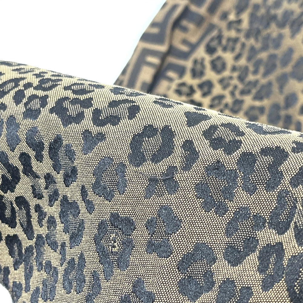 FENDI Leopard x Zucca Apparel Bottoms Trousers Pants Canvas Women's Brown