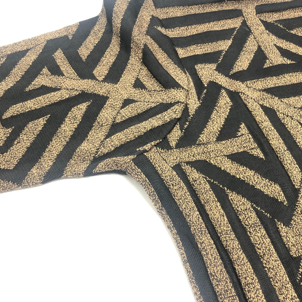 FENDI Pecan Pattern Vintage Apparel Top Knit FF Logo Sweater Viscose Women's Brown