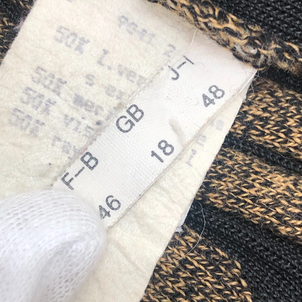 FENDI Pecan Pattern Vintage Apparel Top Knit FF Logo Sweater Viscose Women's Brown