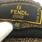 FENDI Pecan Pattern Vintage Apparel Top Knit FF Logo Sweater Viscose Women's Brown
