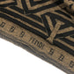 FENDI Pecan Pattern Vintage Apparel Top Knit FF Logo Sweater Viscose Women's Brown