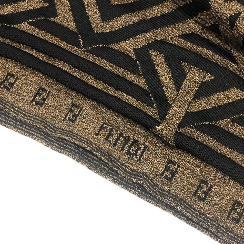FENDI Pecan Pattern Vintage Apparel Top Knit FF Logo Sweater Viscose Women's Brown