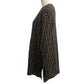 FENDI Zucca Pattern Apparel Knit Top All-over Pattern Sweater Wool Unisex Brown