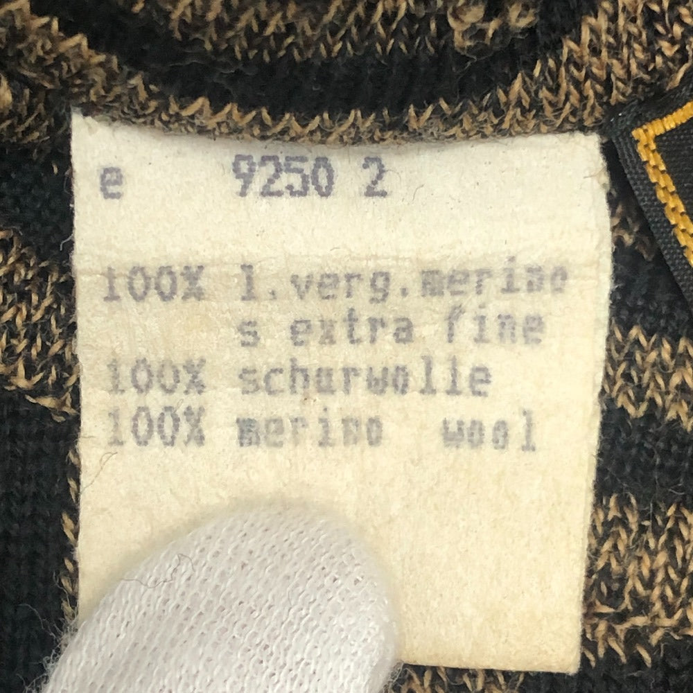 FENDI Zucca Pattern Apparel Knit Top All-over Pattern Sweater Wool Unisex Brown