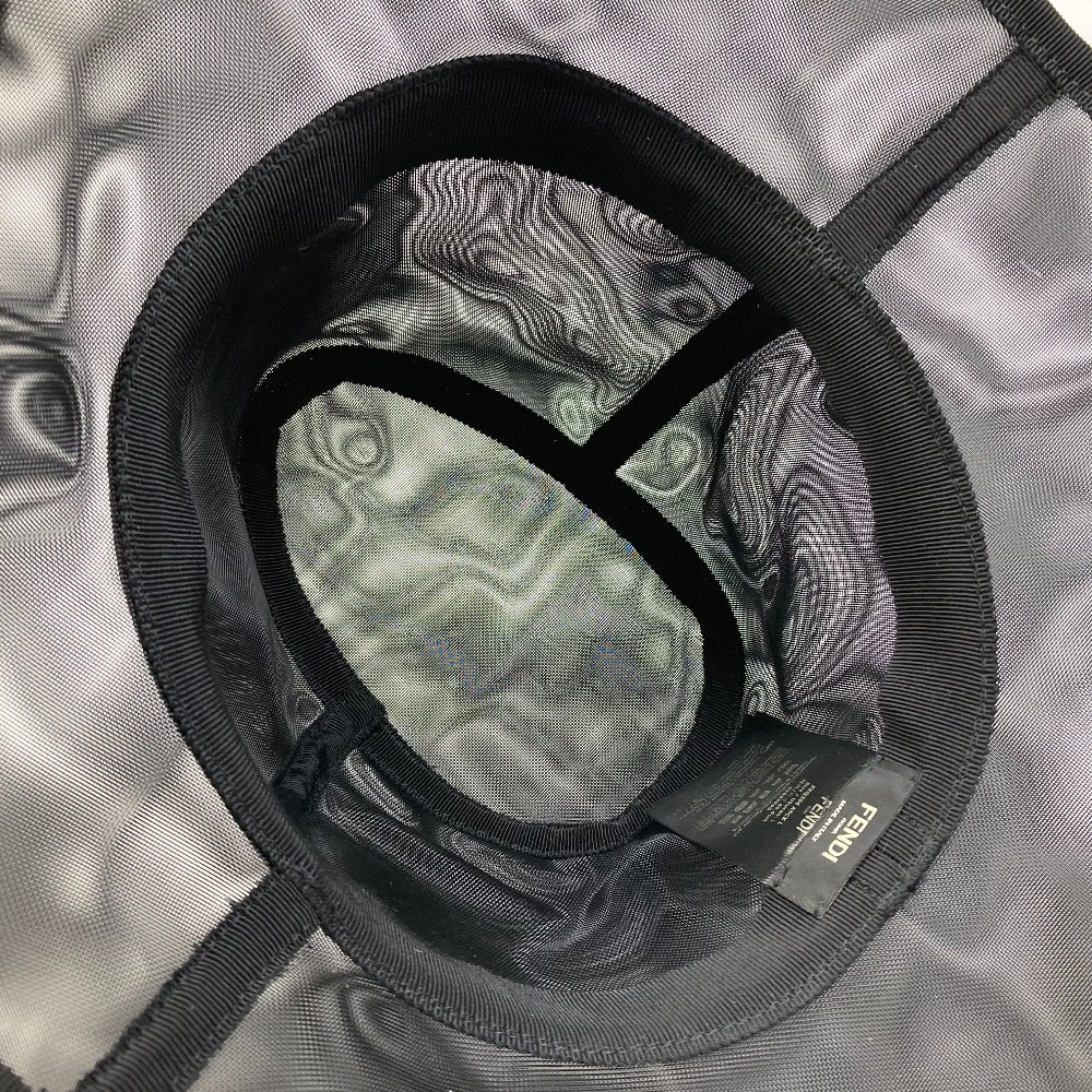 FENDI FXQ206 Mesh See-Through Hat, Fashion Accessory, Headwear, Polyamide, Women's, Black