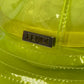 FENDI FXQ632 Logo Plate Clear Hat Headwear Vinyl Unisex Yellow