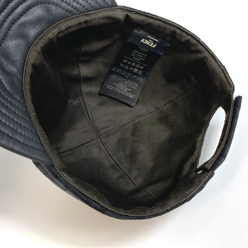 FENDI FZQ770 ズッカ ヘッドウェア 帽子 キャップ帽 ベースボール帽 キャップ ポリアミド ユニセックス ブラック