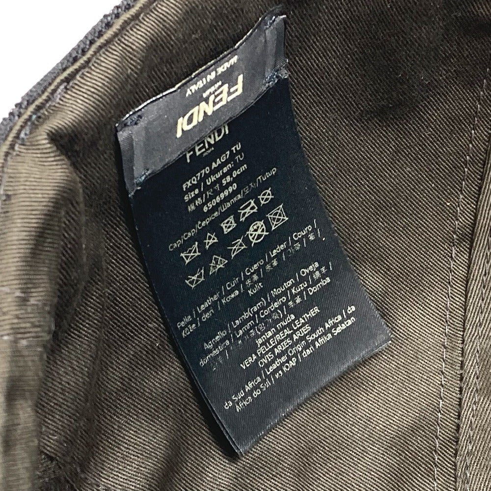 FENDI FZQ770 ズッカ ヘッドウェア 帽子 キャップ帽 ベースボール帽 キャップ ポリアミド ユニセックス ブラック