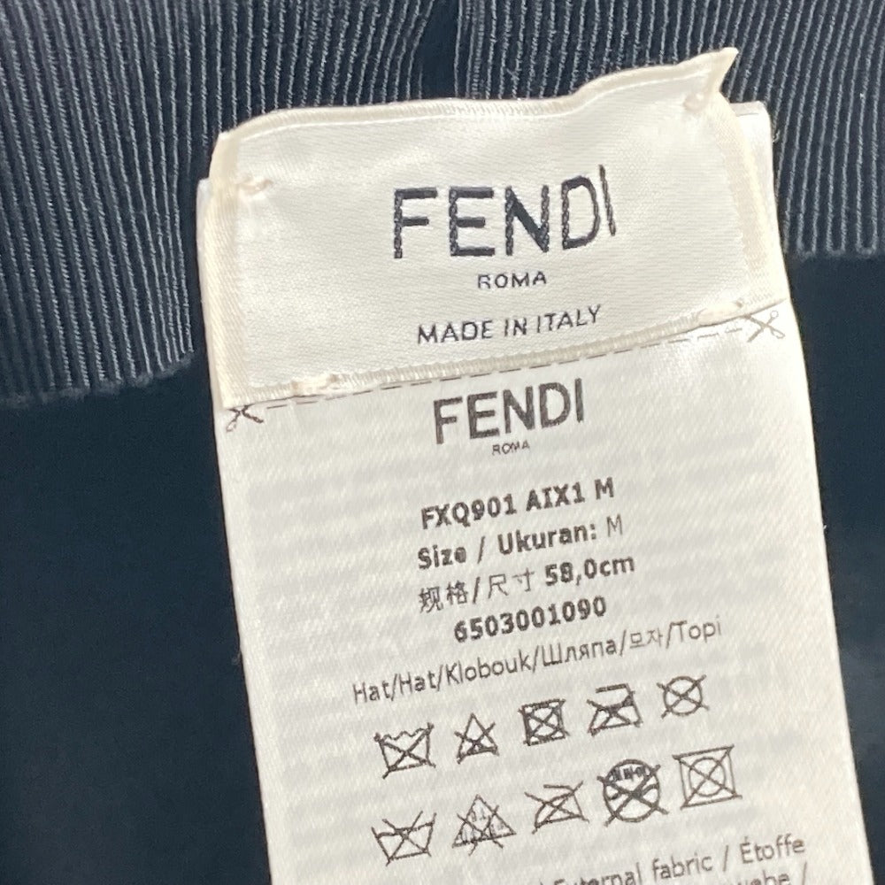 FENDI FXQ901 内ズッカ 帽子 バケットハット アパレル小物 ハット ウール レディース カーキ