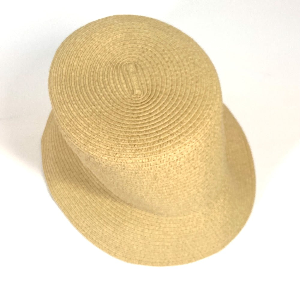 FENDI FXQ891 ハンドバッグ AIJE RAFFIA BUCKET Hat バケットハット＆巾着バッグ ハット帽 帽子 バケットハット ボブハット ハット レザー レディース ベージュ