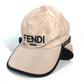 FENDI FXQ679 ファー モコモコ ロゴ フライト 帽子 キャップ帽 ベースボール キャップ レザー レディース ピンク