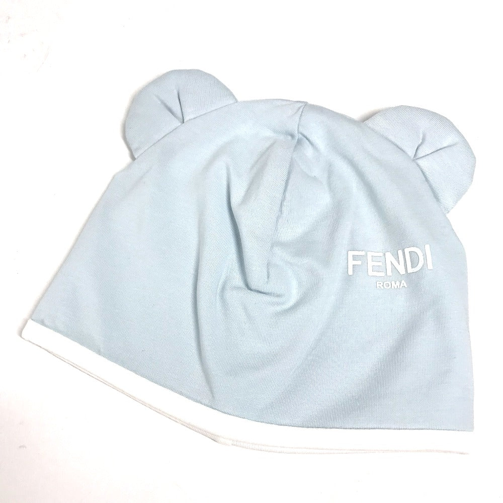 FENDI BUK114 ベビー BABY 赤ちゃん 帽子 ズッカ ベア ロンパース＆ニット帽セット テディベア セット 服 トップス ニット帽 コットン キッズ ブルー