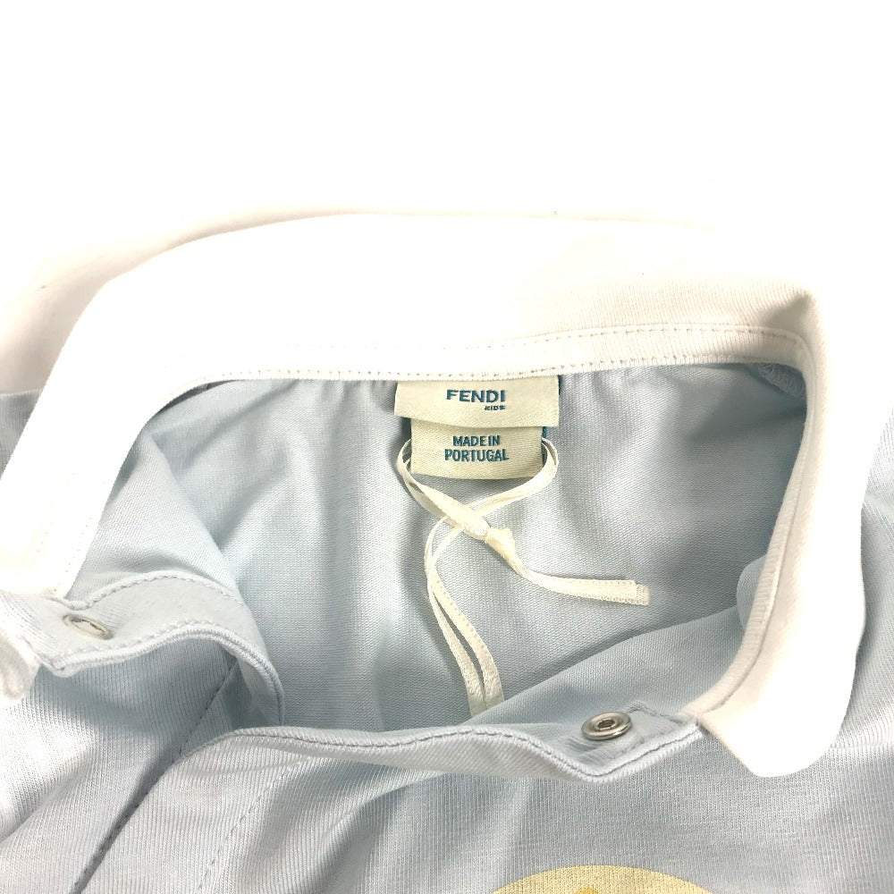 FENDI BUK114 ベビー BABY 赤ちゃん 帽子 ズッカ ベア ロンパース＆ニット帽セット テディベア セット 服 トップス ニット帽 コットン キッズ ブルー