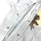 FENDI BUK114 ベビー BABY 赤ちゃん 帽子 ズッカ ベア ロンパース＆ニット帽セット テディベア セット 服 トップス ニット帽 コットン キッズ ブルー