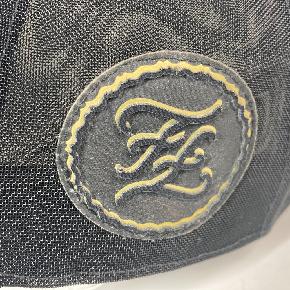 FENDI FXQ768 ロゴ メッシュ FF 帽子 キャップ帽 ベースボール キャップ ポリアミド メンズ ブラック - brandshop-reference