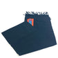 FENDI FXS124 Apparel Scarf Logo Patch Fringe Muffler Wool Men's Black