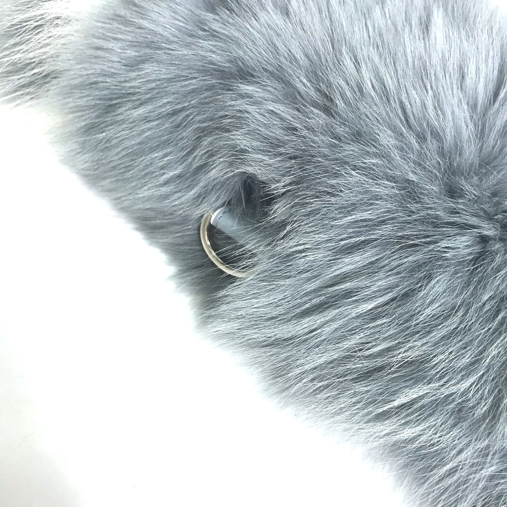 FENDI FNG426 ファー 留めフック付き ティペット スヌード マフラー ファー レディース ブルー