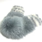 FENDI FNG426 ファー 留めフック付き ティペット スヌード マフラー ファー レディース ブルー