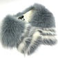 FENDI FNG426 ファー 留めフック付き ティペット スヌード マフラー ファー レディース ブルー