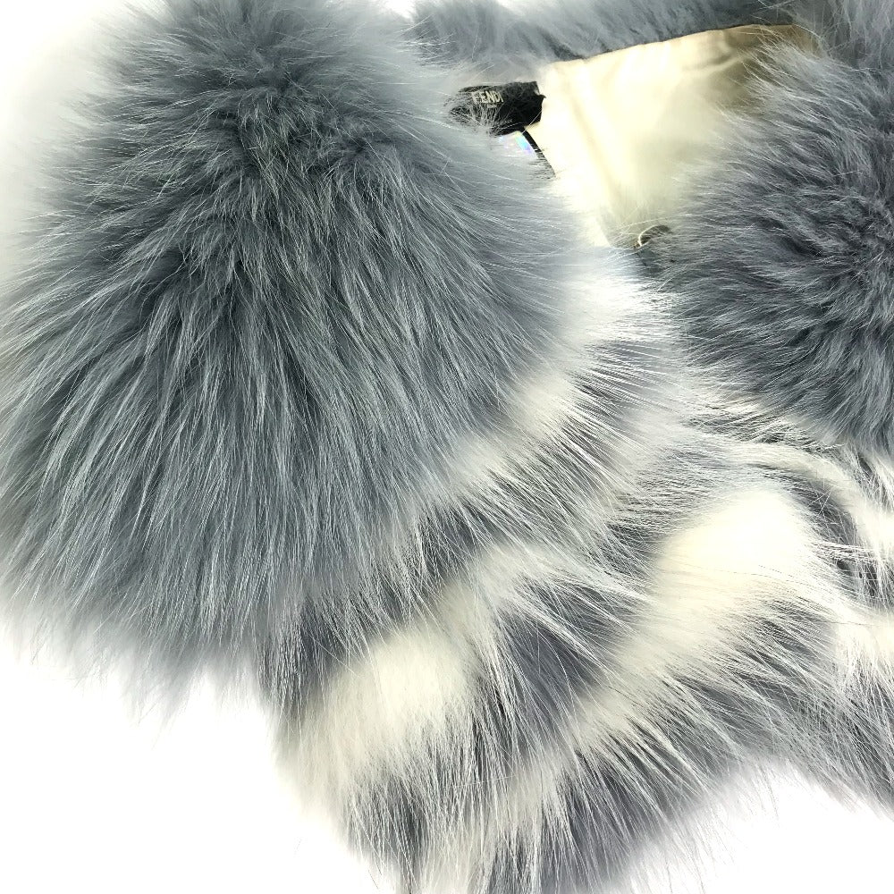 FENDI FNG426 ファー 留めフック付き ティペット スヌード マフラー ファー レディース ブルー