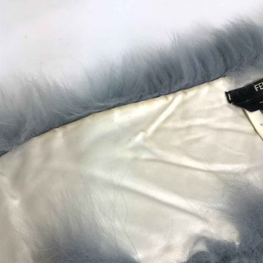 FENDI FNG426 ファー 留めフック付き ティペット スヌード マフラー ファー レディース ブルー