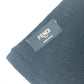 FENDI Logo Two-Tone Wool Scarf Men's Black