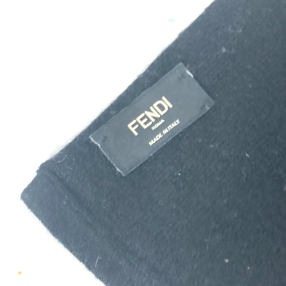 FENDI Logo Two-Tone Wool Scarf Men's Black