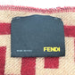 FENDI Zucca Print Reversible Wool Scarf for Women, Red