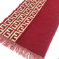 FENDI Zucca Print Reversible Wool Scarf for Women, Red