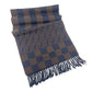 FENDI Zucca Pattern Pequin Muffler Fringe Stole Cold Weather Item Scarf Wool Women's Navy