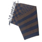 FENDI Zucca Pattern Pequin Muffler Fringe Stole Cold Weather Item Scarf Wool Women's Navy