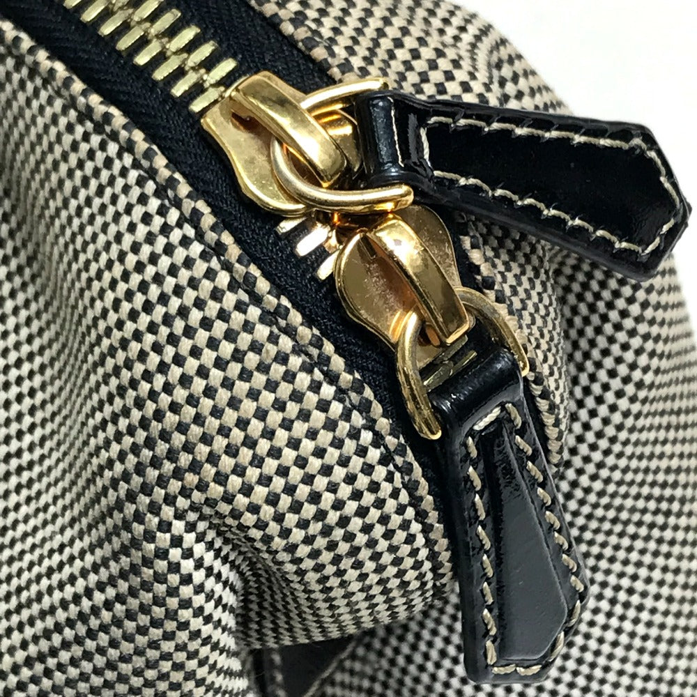 FENDI エナメル 斜め掛け 肩掛け カメレオン カバン 2WAY ショルダーバッグ ハンドバッグ キャンバス/パテントレザー レディース ブラック系