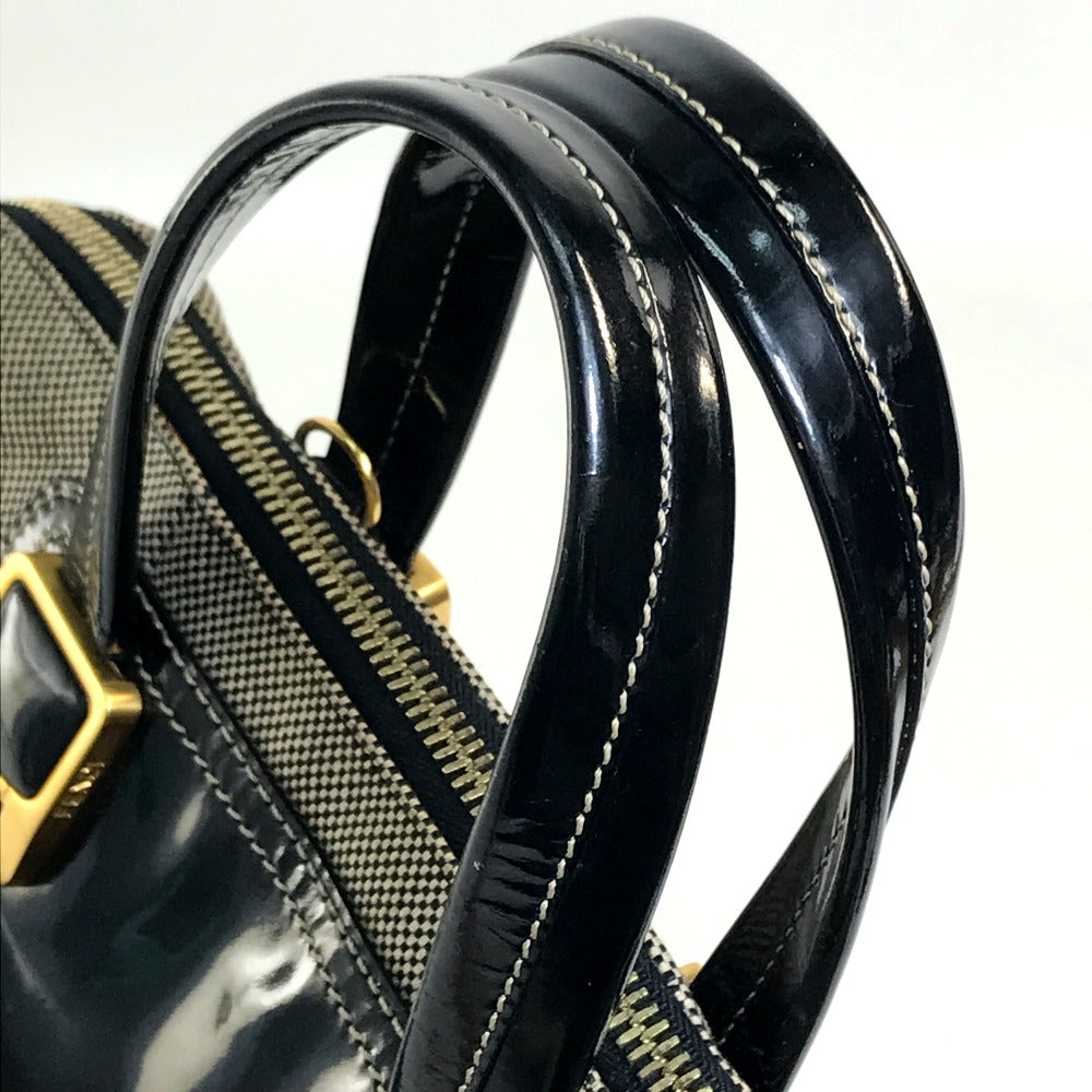FENDI エナメル 斜め掛け 肩掛け カメレオン カバン 2WAY ショルダーバッグ ハンドバッグ キャンバス/パテントレザー レディース ブラック系
