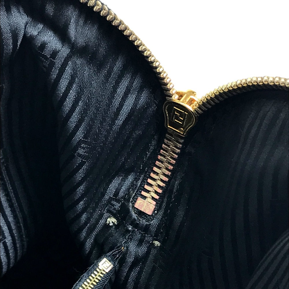 FENDI エナメル 斜め掛け 肩掛け カメレオン カバン 2WAY ショルダーバッグ ハンドバッグ キャンバス/パテントレザー レディース ブラック系