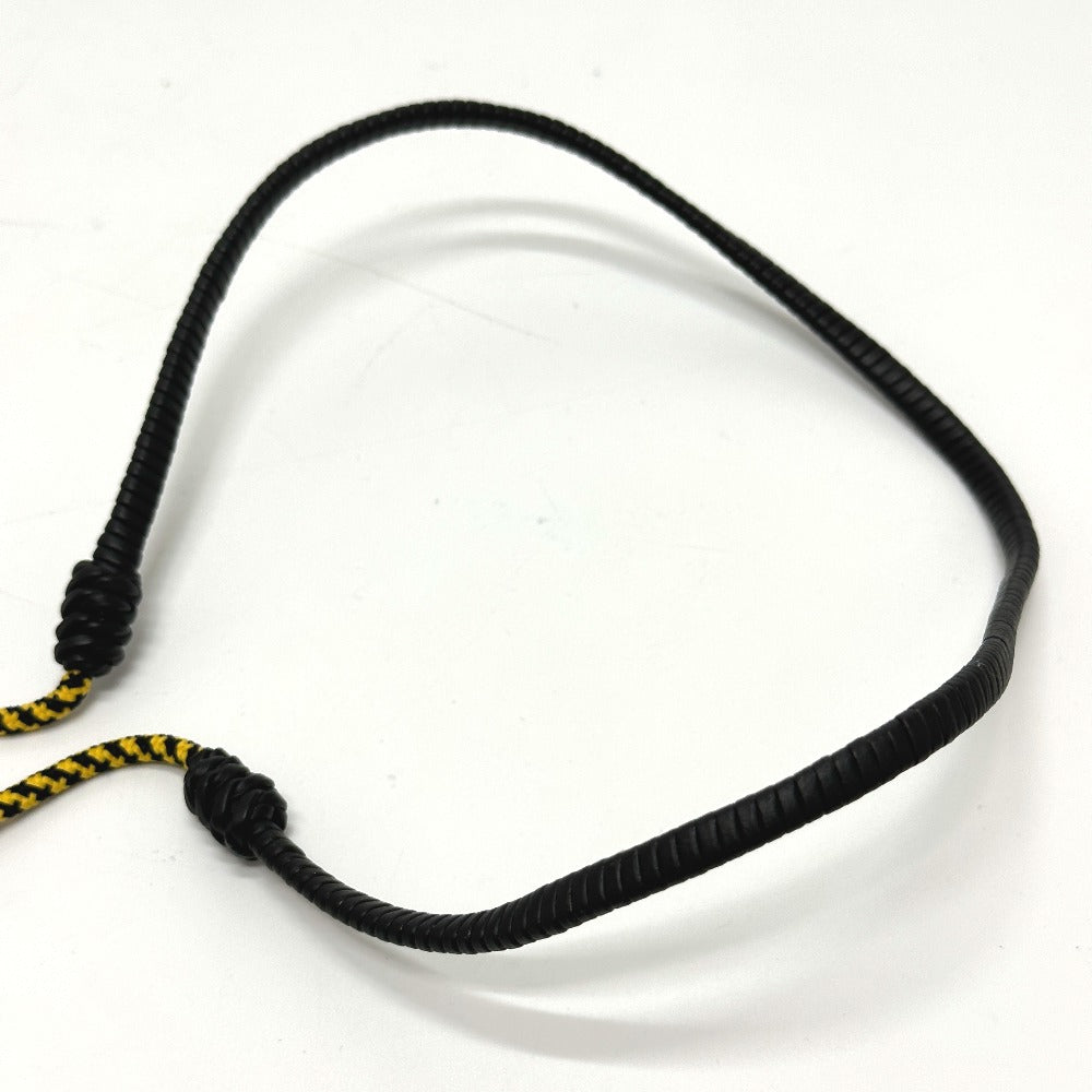 FENDI FF Vertigo Choker Necklace Leather Men's Black